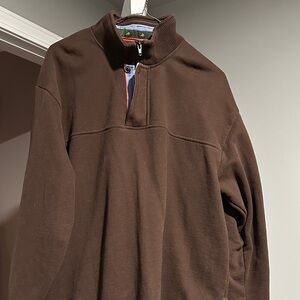 Orvis Men's Chocolate Zip-Up Sweater